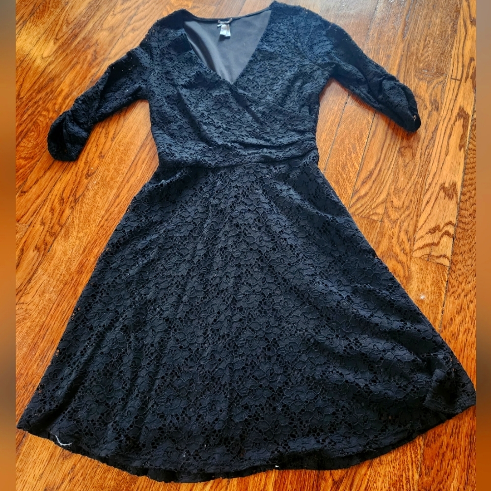 Black lace dress, S